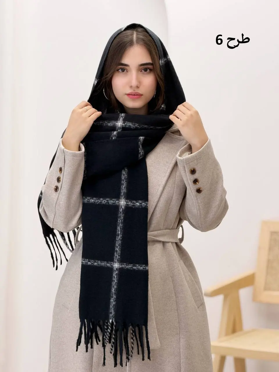 3814-شال موهر فریال